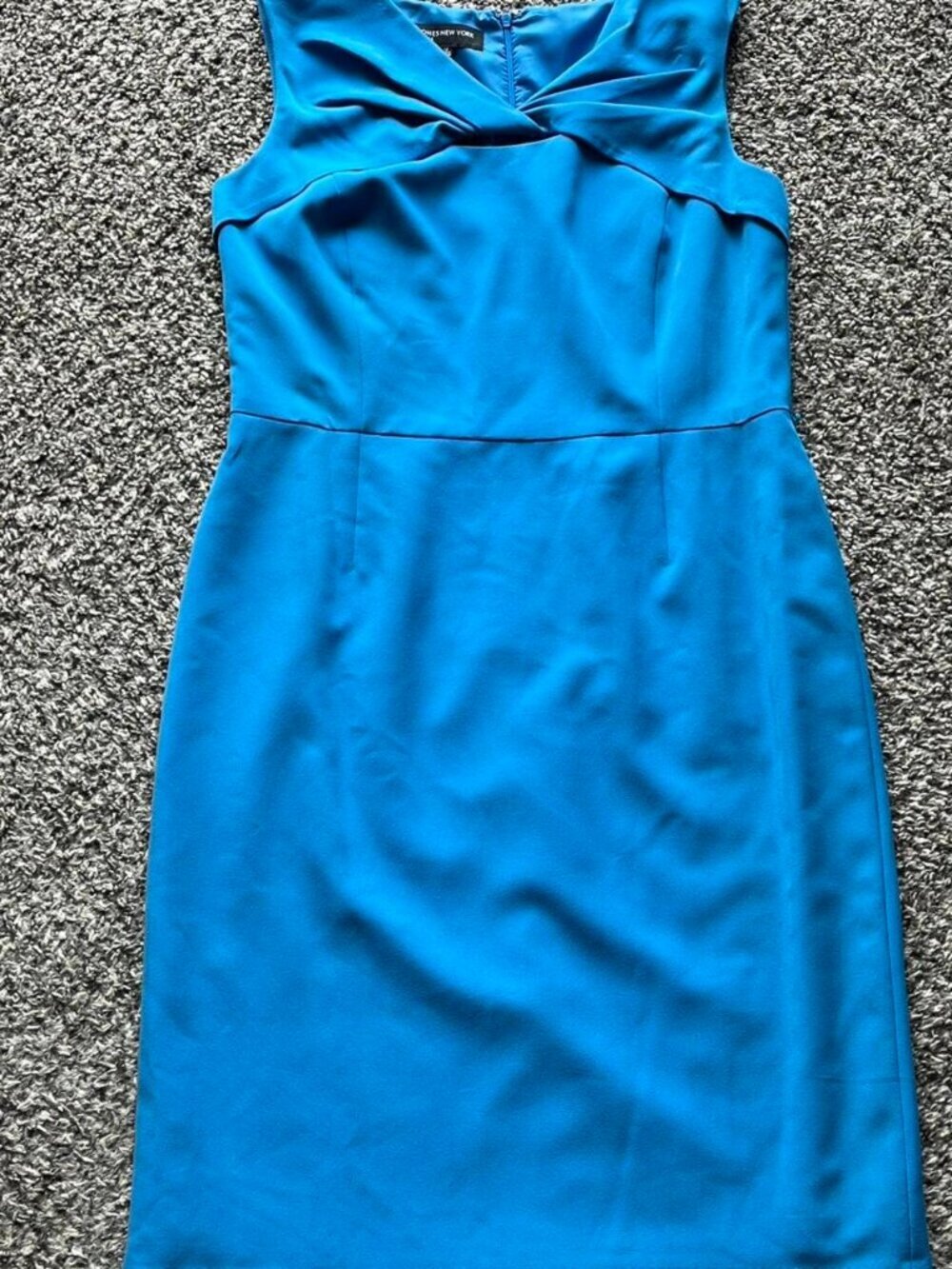 Jones New York Size 12 Blue Dress Bow Twist & Belt Party Graduation Dainty Party